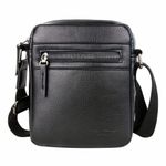Lemuvlt Small/Medium Crossbody bag for men shoulder bag mens purse satchel leather messenger bag gift man, Black, 7.7 * 2.2 * 9
