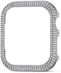 Swarovski Sparkling Smartwatch Case Compatible with Apple Watch Series 4 and 5, 40mm, Silver Tone