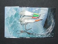 SUPER CATCH DAYLITE FEATHER RIG LURE 4 x 4/0 HOOK BOAT BASS COD SEA FISHING LINE CLIP