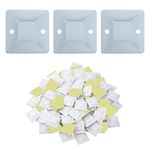 Cable Clips Self Adhesive Sticky Cable Tie Mount for Walls, Computer, LED Cables and Party Decoration | 40 Pcs (White)