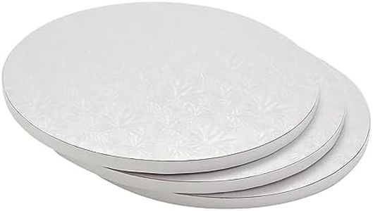 Juvale 3 Pack 12-Inch Round Cake Drum Board Set, Round Boards for Baking Supplies, Desserts (0.5 Inches Thick)