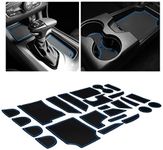 CupHolderHero fits Dodge Charger and fits Chrysler 300 Accessories 2015-2023 Premium Custom Interior Non-Slip Anti Dust Cup Holder Inserts, Center Console Liner Mats, Door Pocket 26pc Set (Blue Trim)