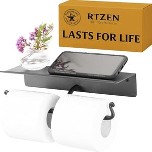 RTZEN Rustic Wrought Iron Bathroom Toilet Paper Holder