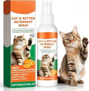 Cat Repellent Spray Natural Cat Deterrent Spray Indoor New Safe Formula Anti Scratch Cat Spray Cat Anti Scratch Spray to Stop Cats Scratching Furniture Indoor Outdoor Use Protects Sofas Rugs
