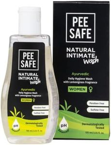 PeeSafe Natural Intimate Wash For Women | Daily Hygiene Wash, With Tea Tree Essential Oil & Ayurvedic Extracts, 100% Alcohol Free - 3.55 Fl Oz, Pack of 1