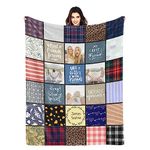 Personalized Friend Picture Blanket Customized Blanket with Photo & Name Best Friend Birthday Gifts for Women Friendship Blanket for Female Girl Bestie (50x60 Fleece)