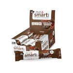 PhD Nutrition Smart Protein Bar Low Calorie, Nutritional Protein Bars/Protein Snacks, High Protein Low Sugar, Chocolate Brownie Flavour, 20g of Protein, 64g Bar (12 Pack)