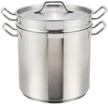 Winware Stainless 12 Quart Double Boiler with Cover