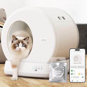 Litiere Chat Autonettoyante Litière Automatique, 10 Capteurs/élimination des Odeurs/Contrôle APP/Entrée Inférieure Litière Autonettoyante, Bac a Litiere pour Chat Electrique