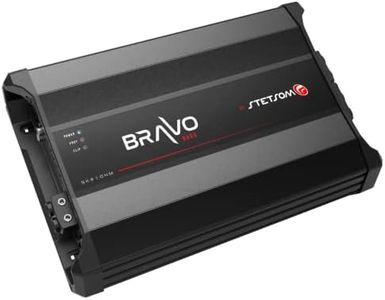 Stetsom Bravo BASS 5000 1 Ohm Mono Subwoofer Car Audio Amplifier, 5000.1 5K Watts RMS, 1Ω Stable, Sound Quality, Crossover & Bass Boost 5000W Sub Amp, Smart Coolers