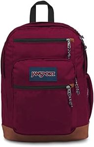 JanSport Cool Backpack with 15-inch Laptop Sleeve, Russet Red - Large Computer Bag Rucksack with 2 Compartments, Ergonomic Straps - Bookbag for Men, Women