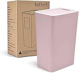 Baffect Push Top Lid Bin Garbage Can Trash Waste bins, Rubbish Recycle Bin Dustbin Recycling Garbage Kitchen Waste Bins Waste Trash Can for Kitchen Bathroom Bedroom Living Room Office 8L(Pink)