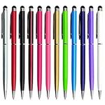 Stylus Pens for Touch Screens Pen Stylus with Black Ballpoint Pens 2-in-1, Tablet Stylus Compatible with iPad iPhone Mobile Phone Samsung Galaxy All Capacitive TouchScreens (Pack of 5, Mixed)