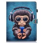 WDSUN Case for 9 to 10.5 Inch Tablet, Folio Protective Cover for YOTOPT 10.1 Inch, Huawei MediaPad T3 T5 10, Samsung Tab A 10.1/Tab E 9.6, Asus ZenPad 10, Lenovo TB-X103F, Monkey