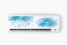 Anita Enterprises AC Sticker Wall Sticker Split Ac Stickers Air Conditioner Sticker Flower Sticker (Size: 22 x 91 cm) (AC-OPT-05)