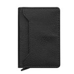 The Wallet Store Personalized RFID Blocking Metal Card Holder with Leather Cover | Credit & Debit Pop-up Card Holder | Best Gift for Men & Women | Up to 8 Cards Slots(P-Card Holder)