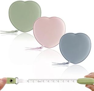 3-Pack Retractable Dual-Sided Tape Measures, 60-inch (1.5-Meter) Length, are Ideal for Measuring Body Fabric, Sewing, Tailoring, Knitting, Crafting, and Weight Loss