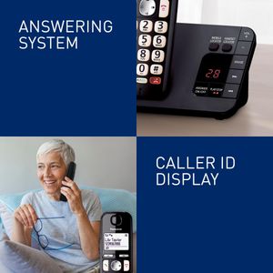 Panasonic Digital Cordless Phone – 40min Answering Machine, Call Block, Amplified Sound