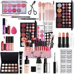 Professional Makeup Set,MKNZOME Essential Make Up Set With Make-up Bag Portable Travel Makeup Kit Birthday Xmas Makeup Gift Set Eyeshadow Palette Foudation Lip Gloss for Teenage & Adults