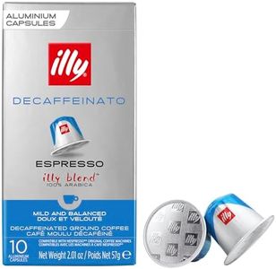 Illy Coffee Nespresso Compatible Capsules, Decaffeinato, Aluminium Coffee Capsules, Pack Of 10