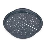 Russell Hobbs RH01003EU Nightfall Stone 37 cm Pizza Pan - Round Non-Stick Baking Tray with Perforated Base, PFOA Free, Carbon Steel Ovenware, Perfect for Family Cooking, Garlic Bread, and Flatbreads