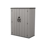 LIFETIME 53 Cubic ft Vertical Storage Shed with Rough Cut Finish