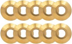 Wood Grip 10 Pack - Swimming Pool Cover Brass Anchor Collar/Beauty Ring
