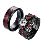 Ringcrown Couple Rings Black Plated