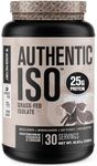 Jacked Factory Authentic ISO Grass Fed Whey Protein Isolate Powder - Low Carb, Non-GMO Muscle Building Protein w/No Fillers, Post Workout Recovery, Cookies & Cream