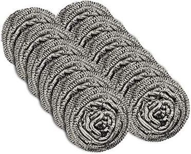 12 Pack Stainless Steel Scourers by Scrub It - Steel Wool Scrubber Pad Used for Dishes, Pots, Pans, and Ovens. Easy scouring for Tough Kitchen Cleaning.