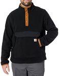 Carhartt Men's Relaxed Fit Fleece Pullover Jacket, Black, S