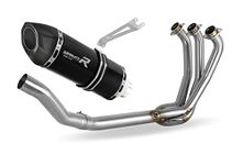 DOMINATOR Full Exhaust System Collector Silencer HP5 BLACK compatible with MT 09 2021-2022