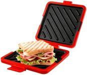 ZGFYSR Silicone Connected Microwave Baking Tray, Food Grade Non-Stick Heat Resistant Baking Pan, Reusable Microwave & Dishwasher Safe Kitchen Baking Mat (Red)