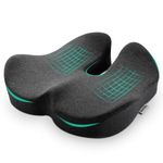 XomRo Coccyx cushions Tailbone Pain Relief Ergonomic Memory Foam seat Cushion Office chair Car Wheelchair Orthopedic Pressure Relief Hip Back support (Recommended Body Weight: up to 90 kg)