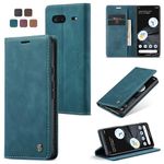 Cracedily for Google Pixel 7 Case, Flip Wallet Leather Case with Card Holder Magnetic Closure Shockproof Kickstand Protective Phone Cases Cover for Google Pixel 7,Blue-Green