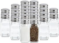 Juvale 24 Pack Glass Salt and Pepper Shakers Bulk Set, Restaurant Salt and Pepper Shakers, Spice Containers for Restaurant (2 oz, Clear)