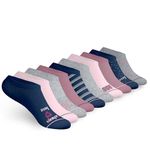 BCBGeneration women's Sneaker Cut Liner Socks | Non-Slip & Invisible | Ideal for Sports & Everyday Wear, Blue-10 Pair, One size