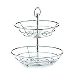 Zeller Fruit Cake Stand, Silver, 26 x 29 cm