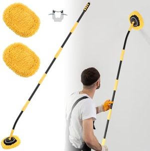 Wall Cleaner Mop,73”Wall Mop Cleaner with Long Handle,Ceiling Dust Mop with 15° Bent Labor-Saving Elbow Extension Pole for Cleaning Walls Window Ceiling Floor Car High Cabinet