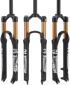 SOFRON Ultra-Lightweight MTB Suspension Fork Travel 120mm, 28.6mm Straight Tube Alluminum Alloy Mountain Bike Front Forks, 27.5 Inch