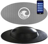 Wakesurf Balance Board by Lakesurf - with Motion Tracking App & Phone Mount for Wakesurfing Simulation, Games, Fitness Training, and Tutorials (Steel Gray)