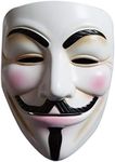 damdos Halloween Prop Mens Cosplay Masks V Vendetta Mask Guy Fawkes Anonymous Fancy Dress OW Mask Birthdays Mask (V size)