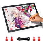 Tracing Stand, A4, 5-Level Dimmable Light Table, High Brightness Light Box, Battery Power Supply, Graduations, Excellent Transmittance, Easy to Apply to Illustration, Doodling, Calligraphy, Architectural Design, etc