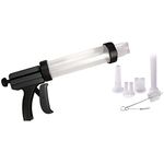 Weston Original Jerky Gun Jr (37-0211-W), Plastic Tube Holds 1lb of Ground Meat, Dishwasher Safe, Harvest