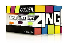 GOLDEN ARTIST COLORS 9750 SOFLAT MATTE ACRYLIC ZING 6 COLOR SET