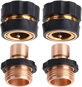 UNCO- Garden Hose Quick Connectors, 3/4 Inch, 2 Sets (2 Female+2 Male) Hose Quick Connect, Water Hose Quick Connect Fittings, Hose Fittings, Hose Attachments, Hose Connectors Quick Connect.