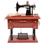 Fonture Treadle Sewing Machine Music Box, Classic Musical Gift Education Toy Home Decor Fashion Model