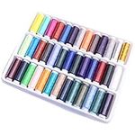 LINNSZ 39 Assorted Color Polyester Sewing Threads Spool Set for Dressmaking Quilting Hand-Stitching Machine-Sewing Accessories,DIY Box Sewing Thread,Mixed Color