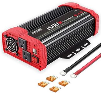 NDDI 1500W Car Power Inverter 12V DC to 110V AC Car Converter Charger Adapter with Dual 3.1A USB Port and AC Outlets Quick Charging