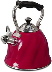 Mr Coffee Alderton Whistling Tea Kettle, 2.3 Quarts, Red
